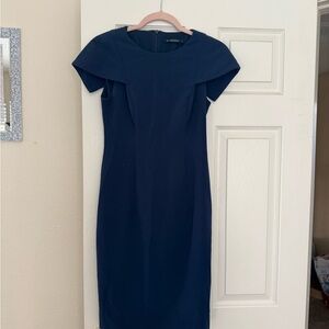 Black Halo Midnight Blue Midi Dress